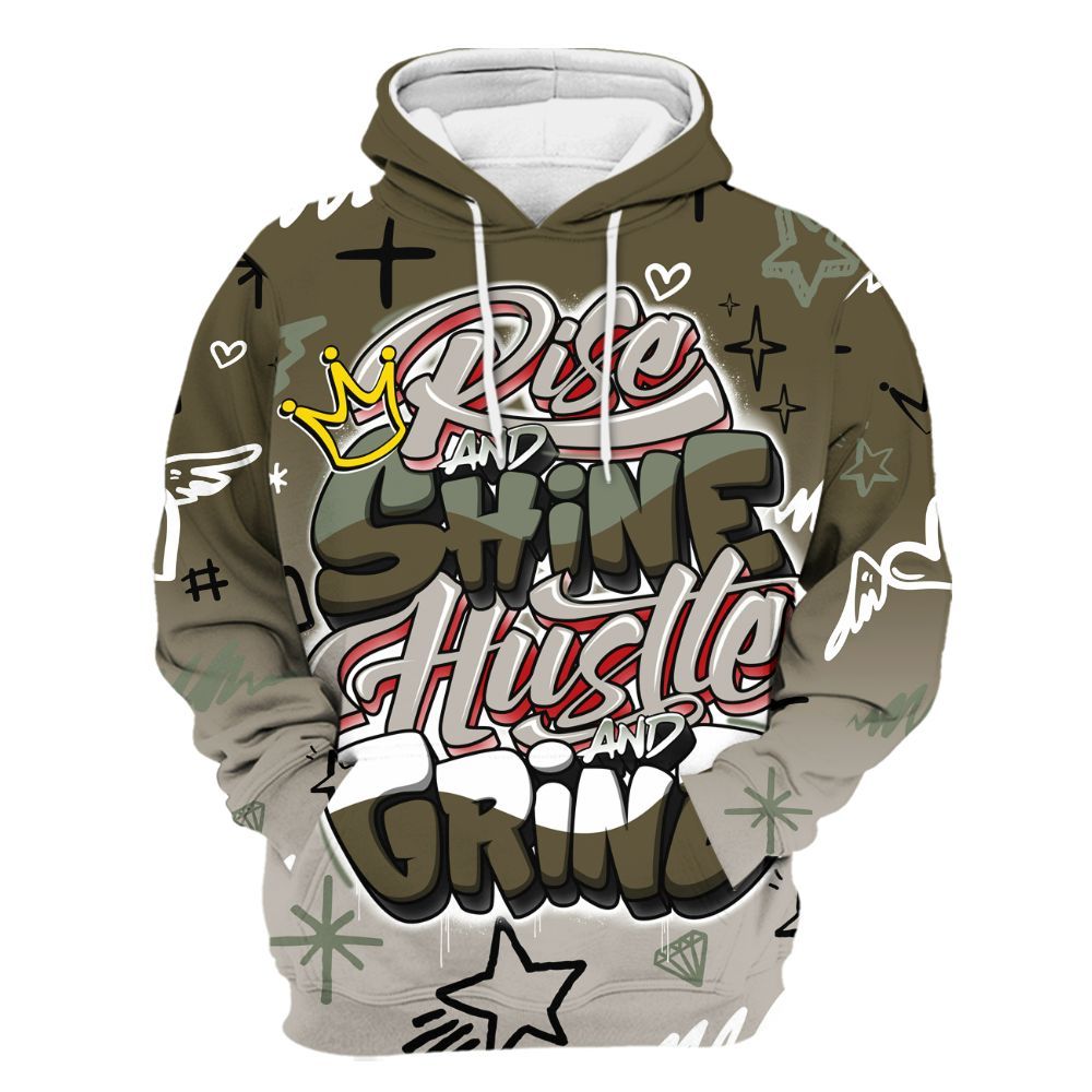 Hoodie To Match Dunk Low Year Of The Snake - Rise Shine Hustle Grind All Over Print