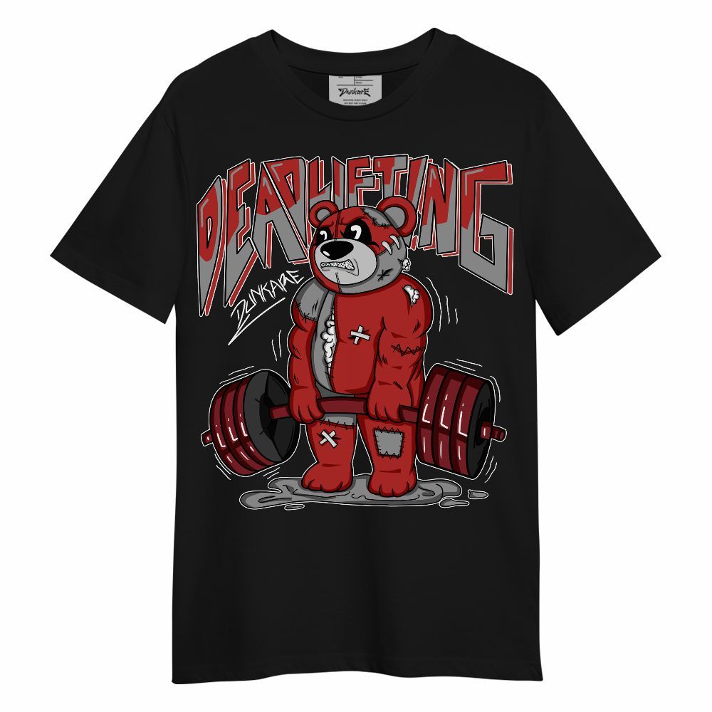 Shirt To Match Bred Reimagined 4s - Deadlifting Bear Unisex Shirt