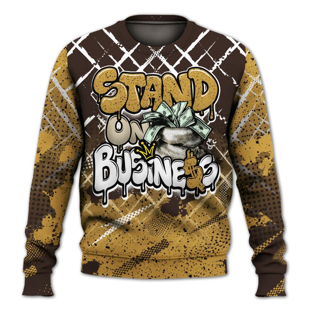 Sweatshirt To Match 2025 Retro Earth 5s - Halftone Stand Business Dripping All Over Print