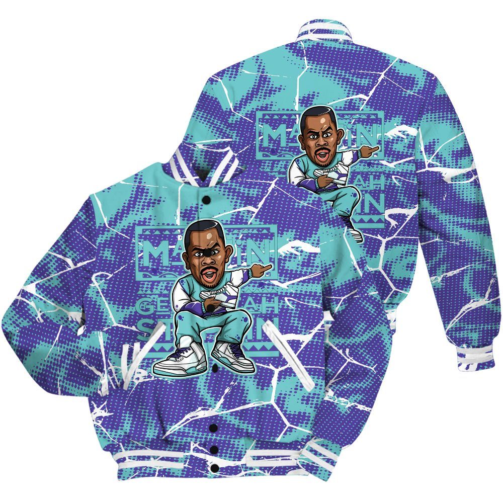 Varsity Jacket To Match Low Hornets 1s Shirt - Get Tag Sneakers Steppin' Graphic Crack All Over Print