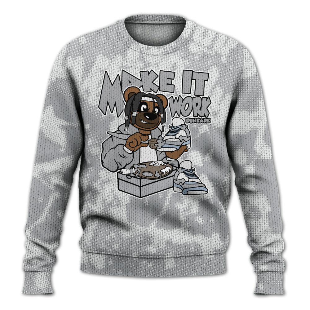 Knitted Sweater To Match Low OG Wolf Grey 1s - Pull It Off Bear Street