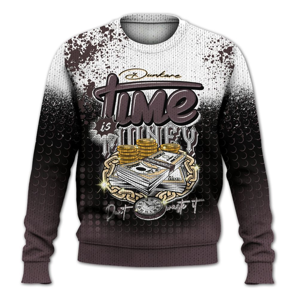 Knitted Sweater To Match AMM Black 3s - Halftone Time Is Money