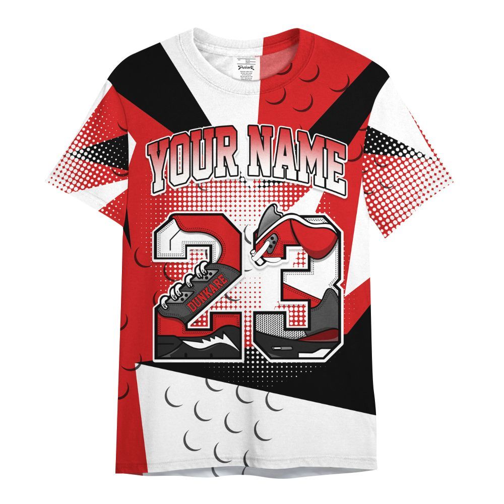 Shirt To Match Low Bred 11s - Poly Custom Name Number 23 5s All Over Print