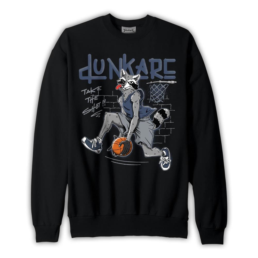 Sweatshirt To match Low Diffused Blue 11s Sweatshirt - Basketball Raccoon Graphic
