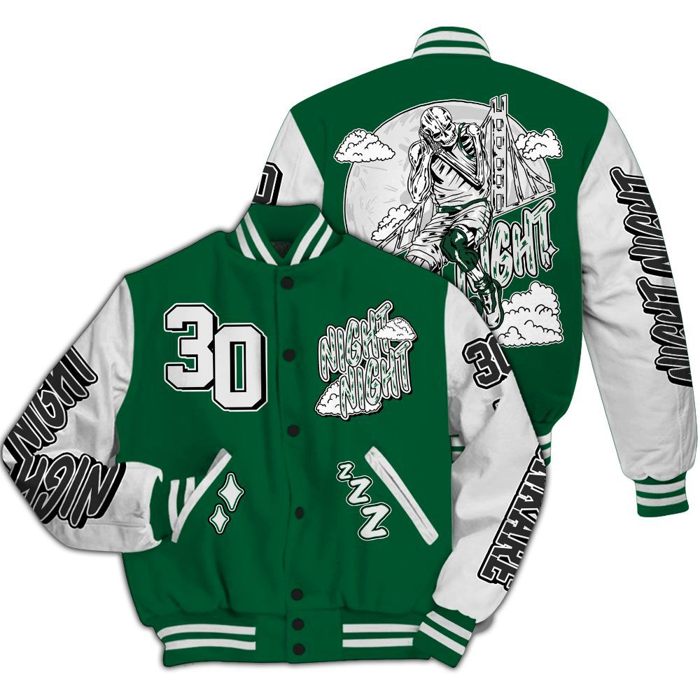 Varsity Jacket To Match High Gorge Green 1s - Seeya Skeleton All Over Print