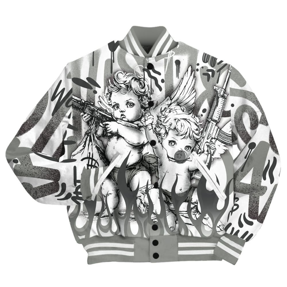 Varsity Jacket To Match Paris Olympics 4s Shirt, Angel Hustle Hard All Over Print