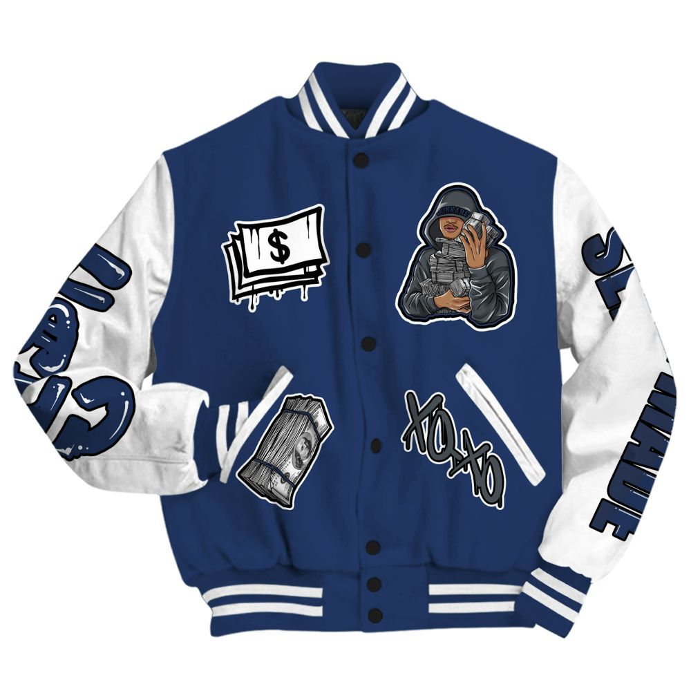 Varsity Jacket To Match Retro Flint 13s - Selfmade Unique All Over Print