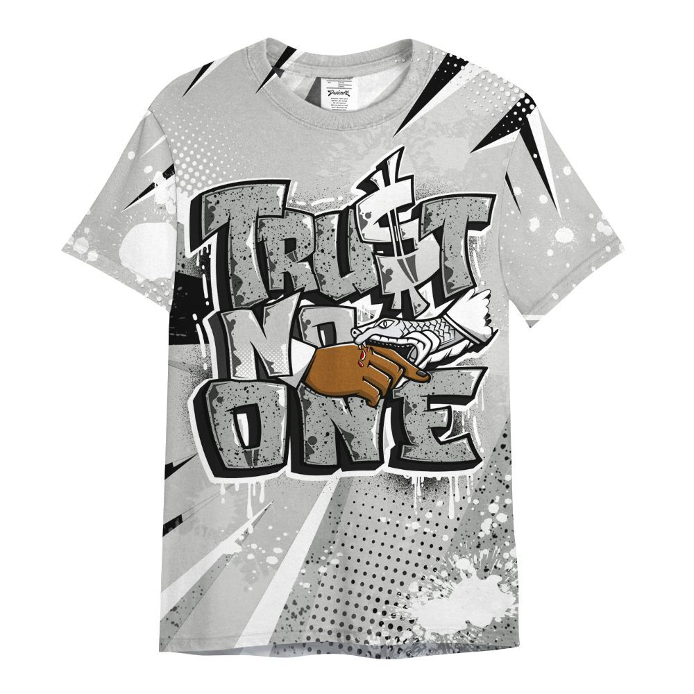 Shirt To Match Retro White Oreo 4s - Poly Trust No One Dripping All Over Print
