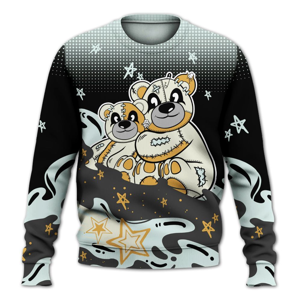 Sweatshirt To Match Pure Platinum 4s - Sincere Fondness Bear Stars All Over Print