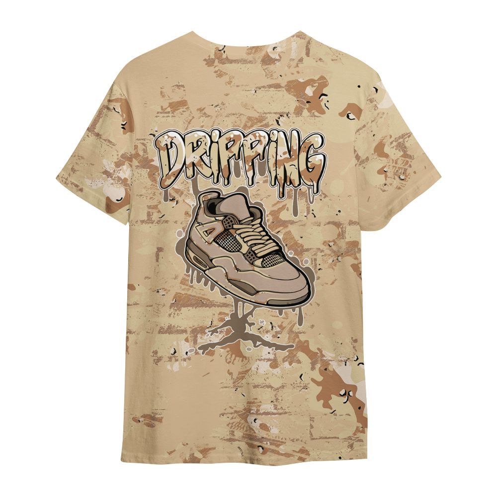 Shirt To Match Desert Camo 3s - Dripping Shoe 4S Graphic Street Art All Over Print