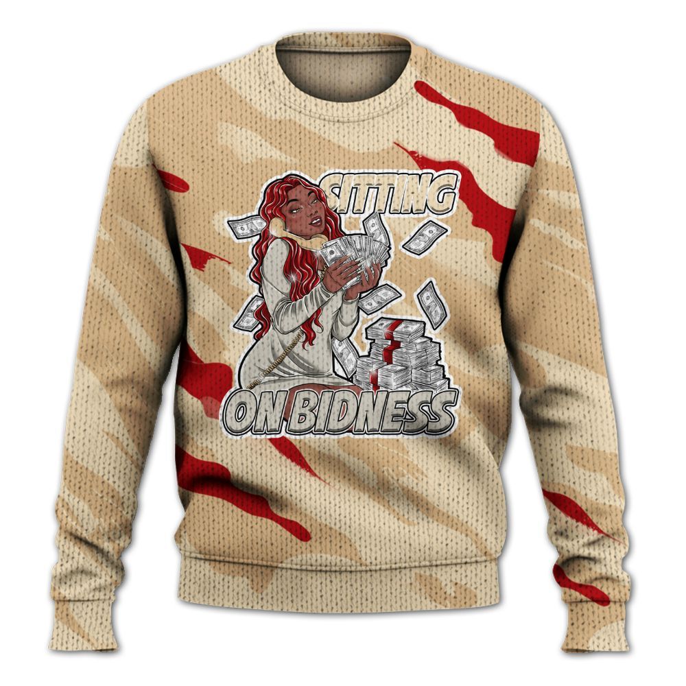 Knitted Sweater To Match Dunk Low Strawberry Waffle - Bidness Colored