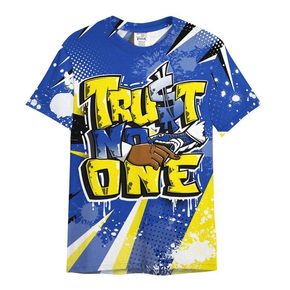 Shirt To Match Laney 14s - Poly Trust No One Dripping All Over Print