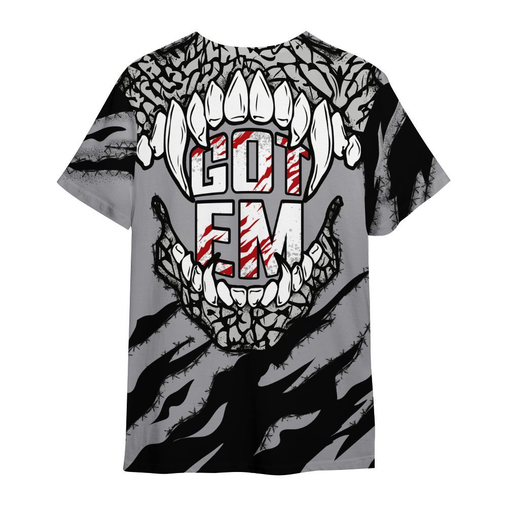 Shirt To Match Cement Grey 3s - GOT 'EM Skeleton Scratch All Over Print