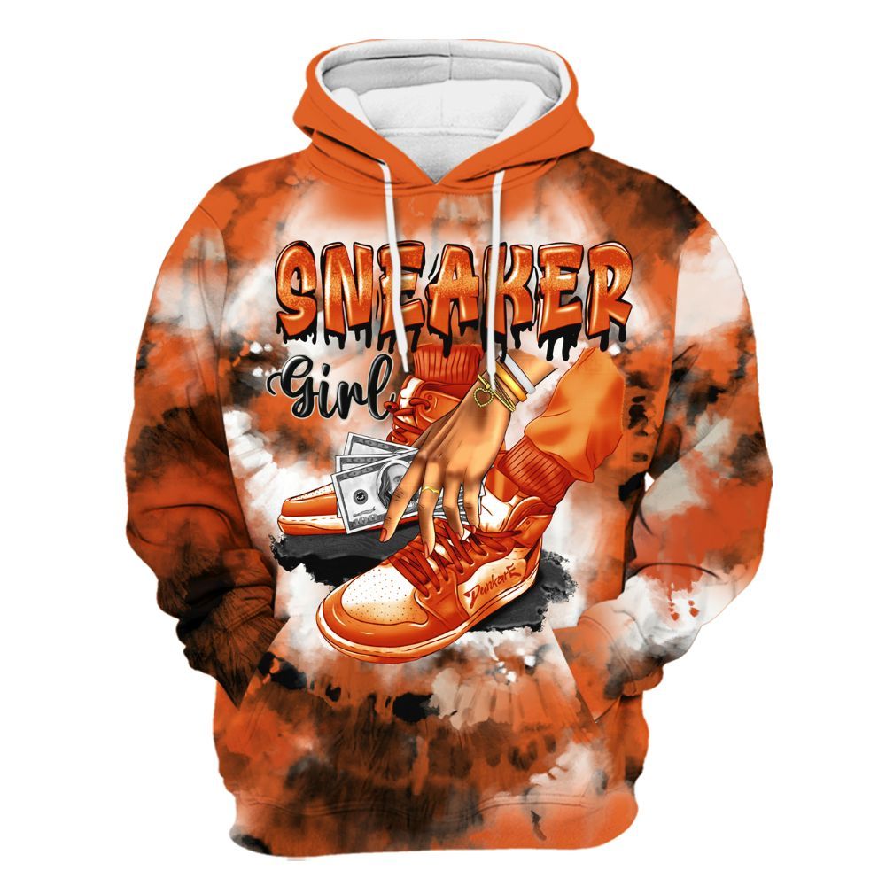Hoodie To Match High OG Starfish 1s - SNEAKER Girl Money Drip Tie Dye All Over Print