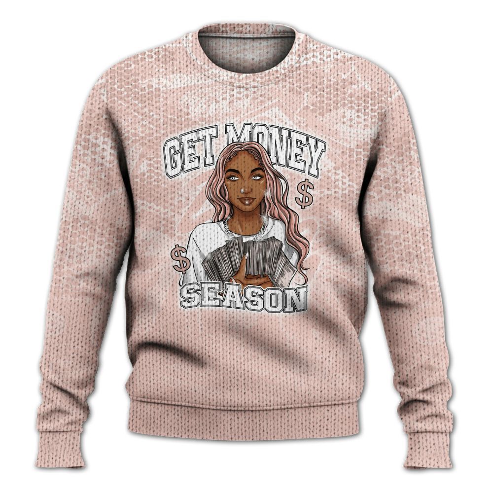 Knitted Sweater To Match Low Legend Pink 11s - Get Moneys Season Banknote