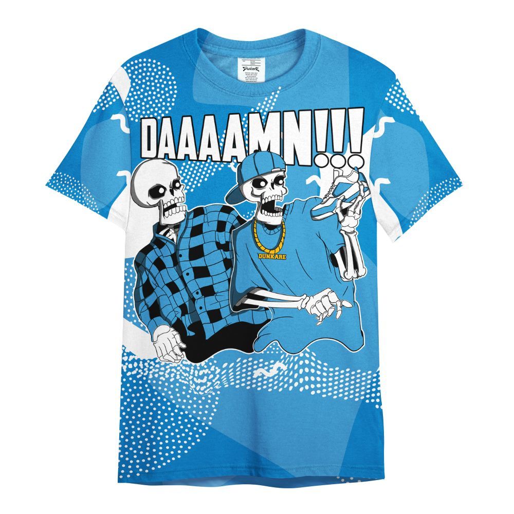 Shirt To Match Industrial Blue 4s - Graphic Meme Damnn Military Blue 4s Outfit All Over Print