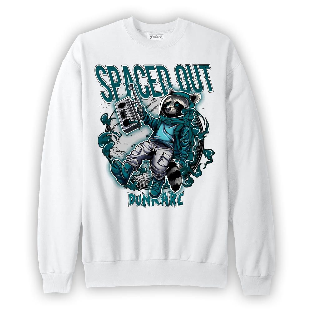 Sweatshirt To match Oxidized Green 4s Sweatshirt - Spaced Out Raccoon Graphic 1605 NMP
