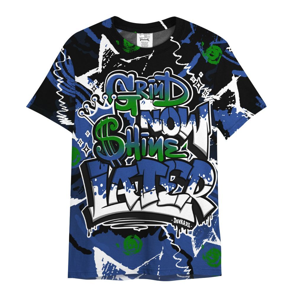 Shirt To Match Retro Hyper Royal 13s - Grind Shine Later Drip All Over Print