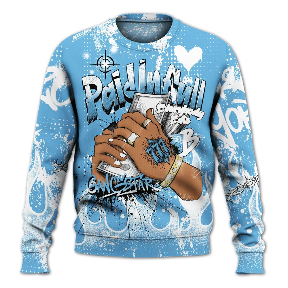 Sweatshirt To Match Melo 12s - Lucky Money Paid In Full Graffiti All Over Print