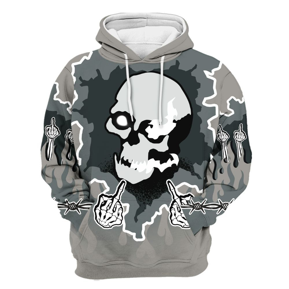 Hoodie To Match Cool Grey 9s - F Around Find Out Graphic Trapped All Over Print