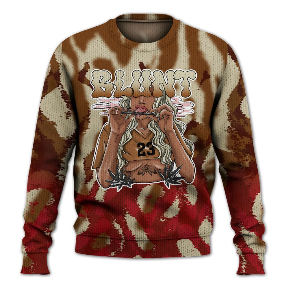 Knitted Sweater To Match Archaeo Brown 5s - Bluntz Burnz