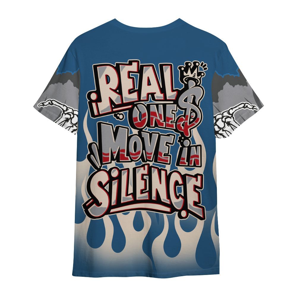 Shirt To Match Rare Air 3s - Ones Move In Silence Graphic Trapped All Over Print