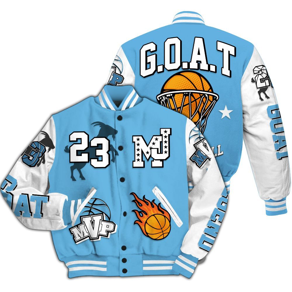 Varsity Jacket To Match Melo 12s - 23 Goat MVP Basketball All Over Print