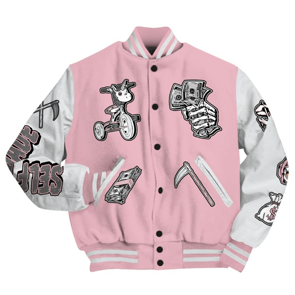 Varsity Jacket To Match Air Max DN Pink Foam - Self Make Skeleton All Over Print