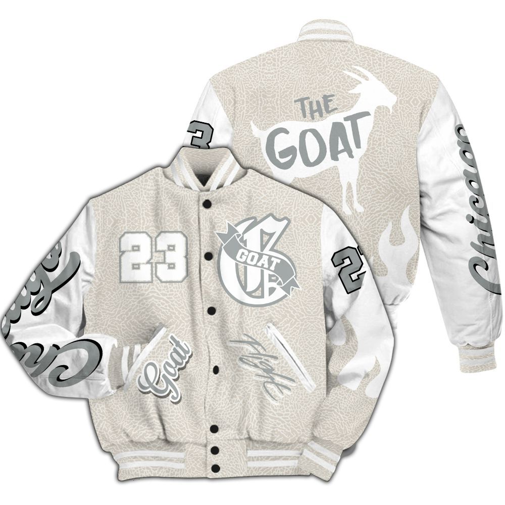 Varsity Jacket To Match Retro Pure Money 3s - The G.O.A.T Streetwear All Over Print