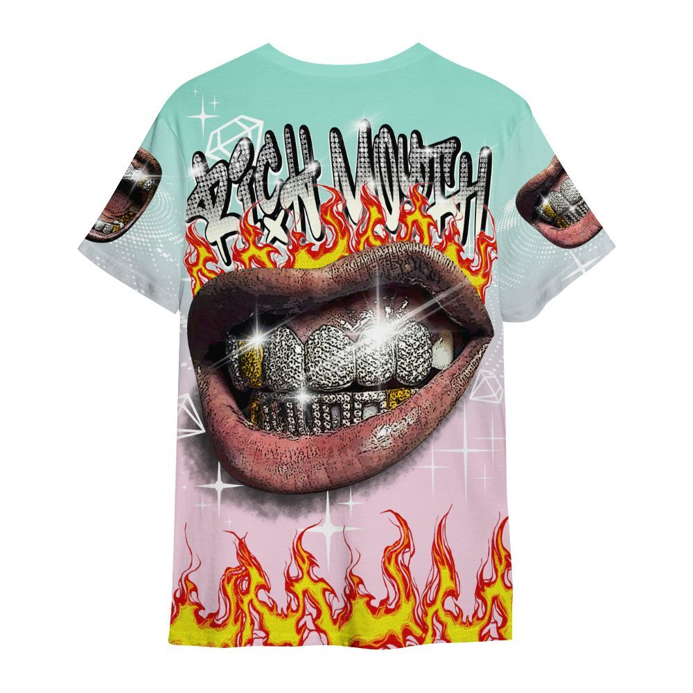 Shirt To Match Retro Easter 5s - Rich Mouth Fire Rap Retro 90s All Over Print