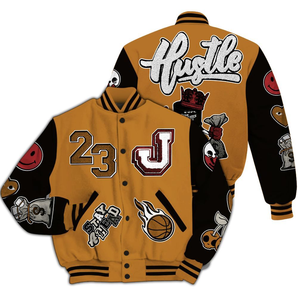 Varsity Jacket To Match Air Max Plus Sunset Swarovski - Hustles Money Number 23 All Over Print