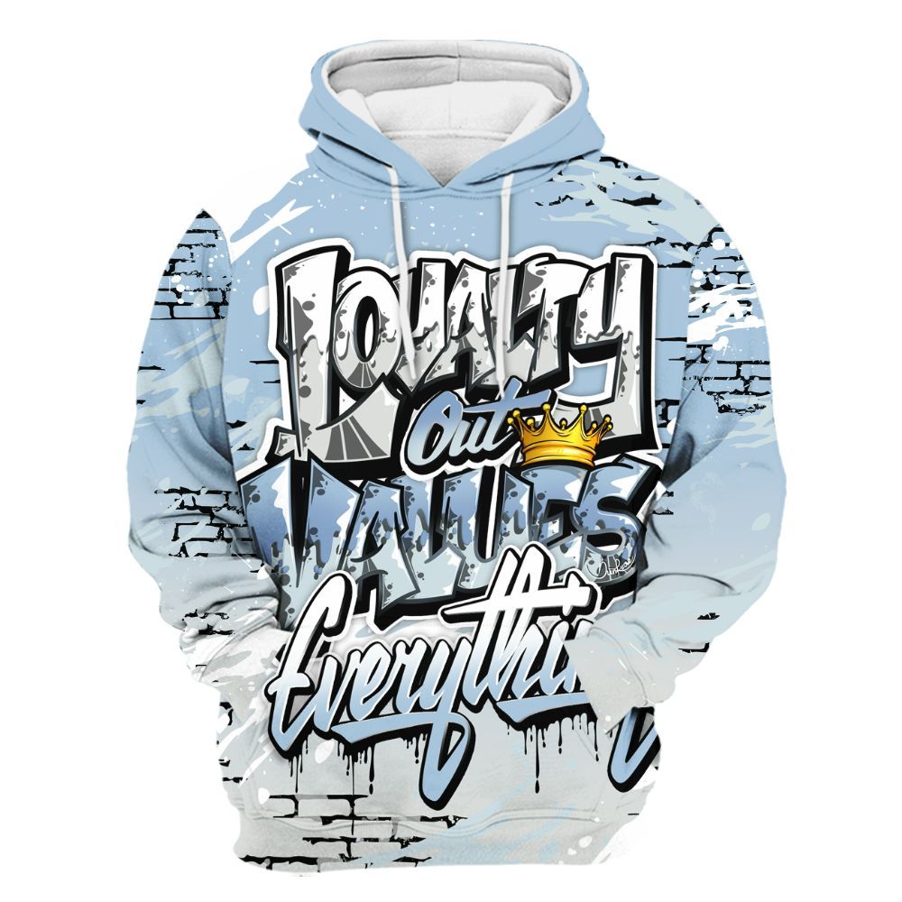 Hoodie To Match Forget Me Not 4s - Values Of Loyalty Drip All Over Print