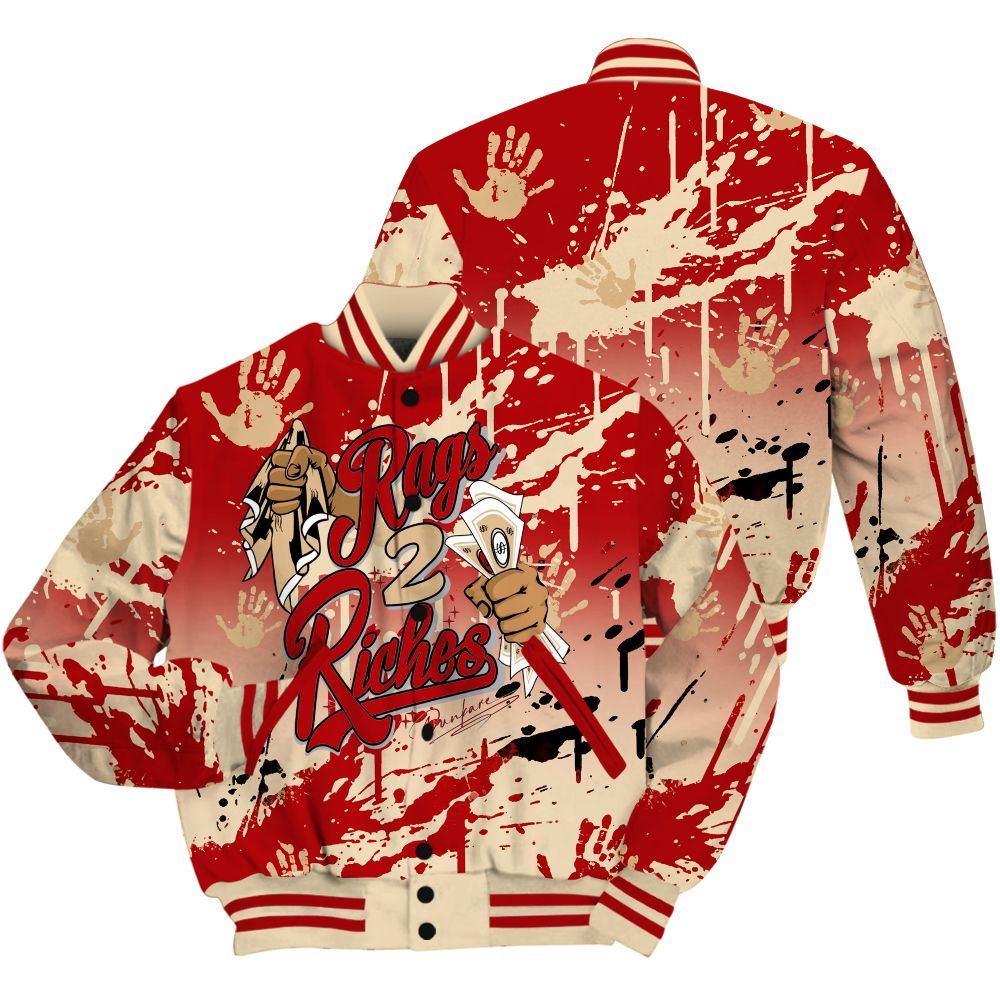 Varsity Jacket To Match Dunk Low Strawberry Waffle Shirt, Rag 2 Riches All Over Print