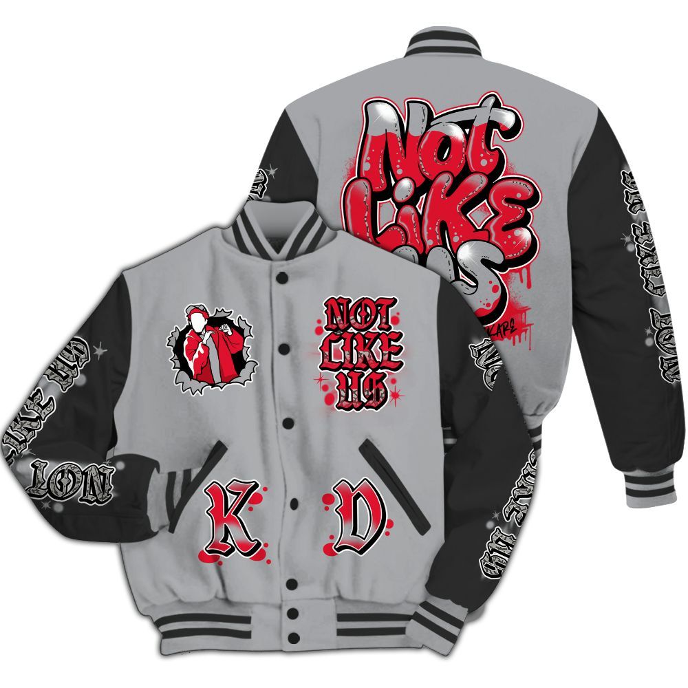Varsity Jacket To Match Black Cement 3s - None Like Us Graphic All Over Print