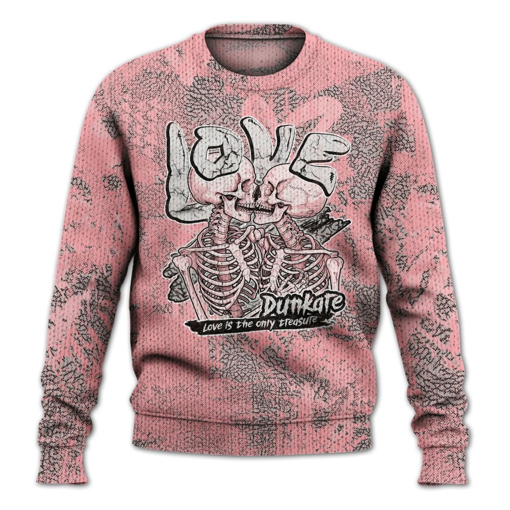 Knitted Sweater To Match Retro Wings 3s - Skull Love