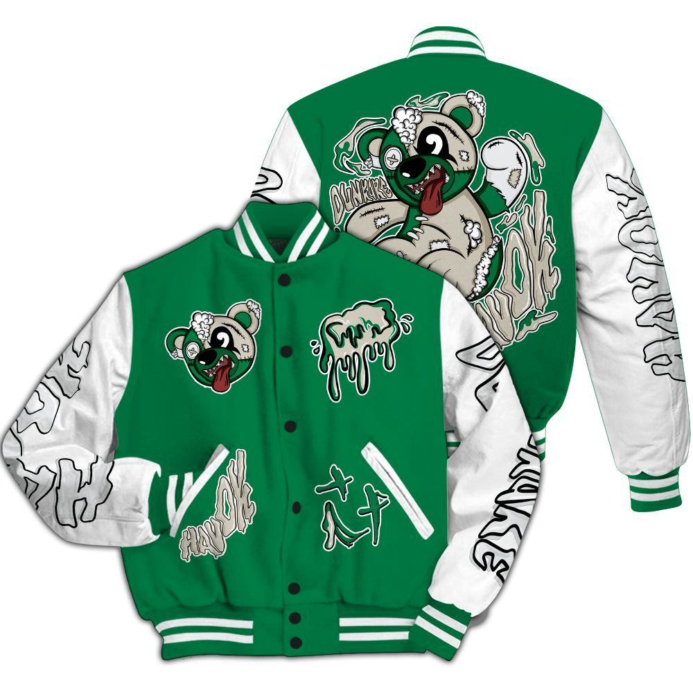 Varsity Jacket To Match Lucky Green 2s - Havok Bear All Over Print