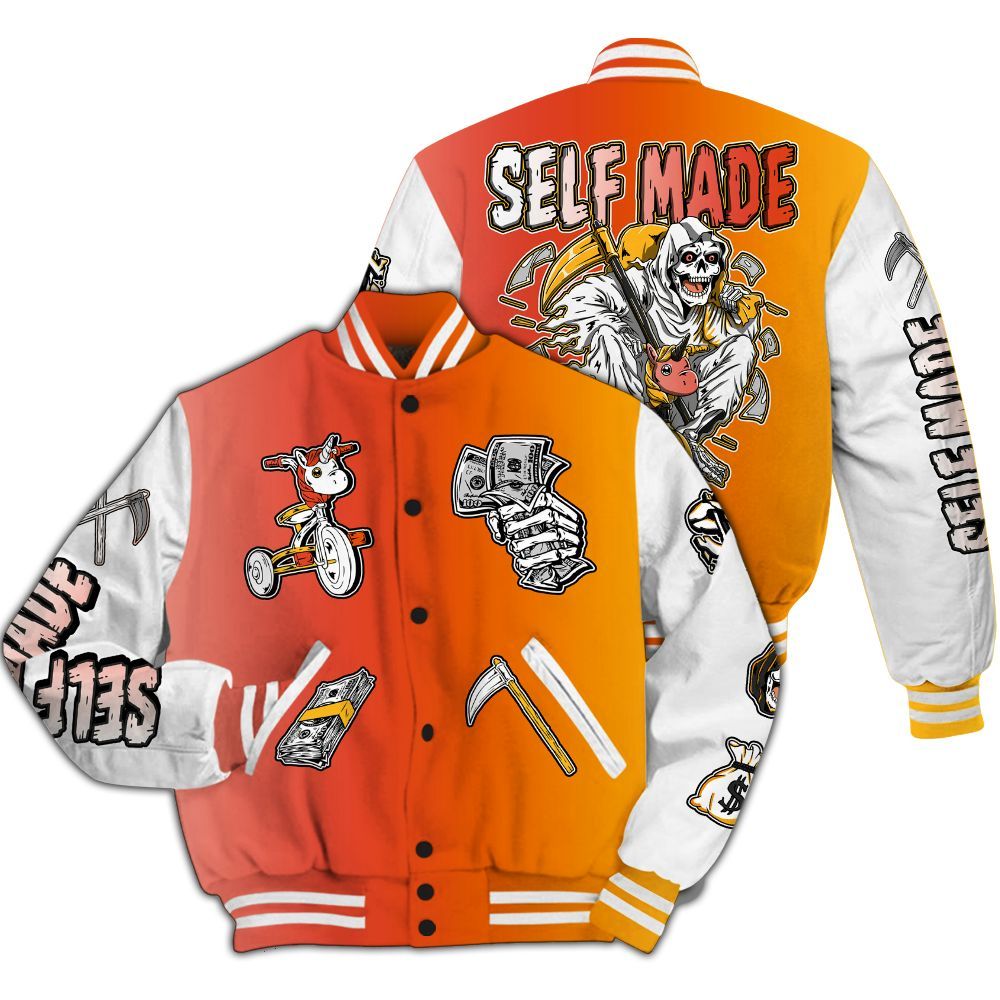 Varsity Jacket To Match Dunk High Candy Corn - Self Make Skeleton All Over Print