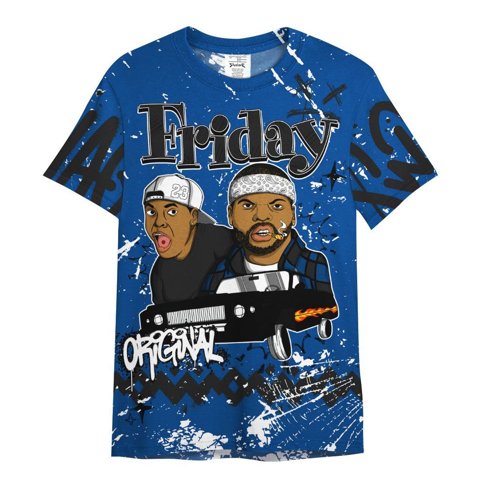 Shirt To Match Low 85 Royal 1s - Friday Sneaker Crayon All Over Print