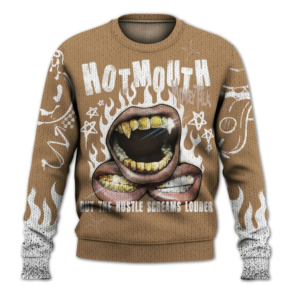 Knitted Sweater To Match Kobe 4 Gold Medal - Mouth Burning Street Style