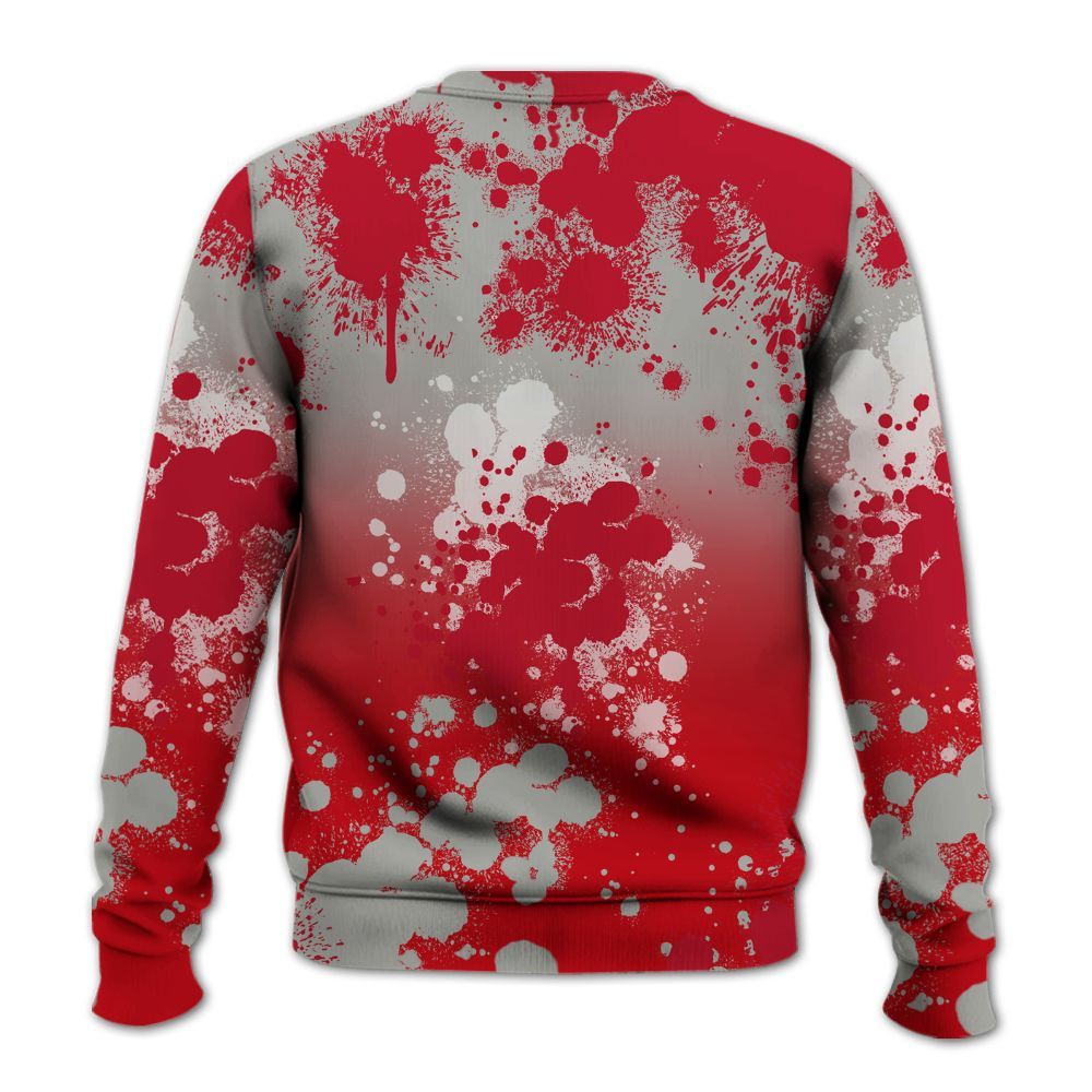 Sweatshirt To Match Air Griffey Max Gray Reds 1s - God Blessed Ink Drip All Over Print