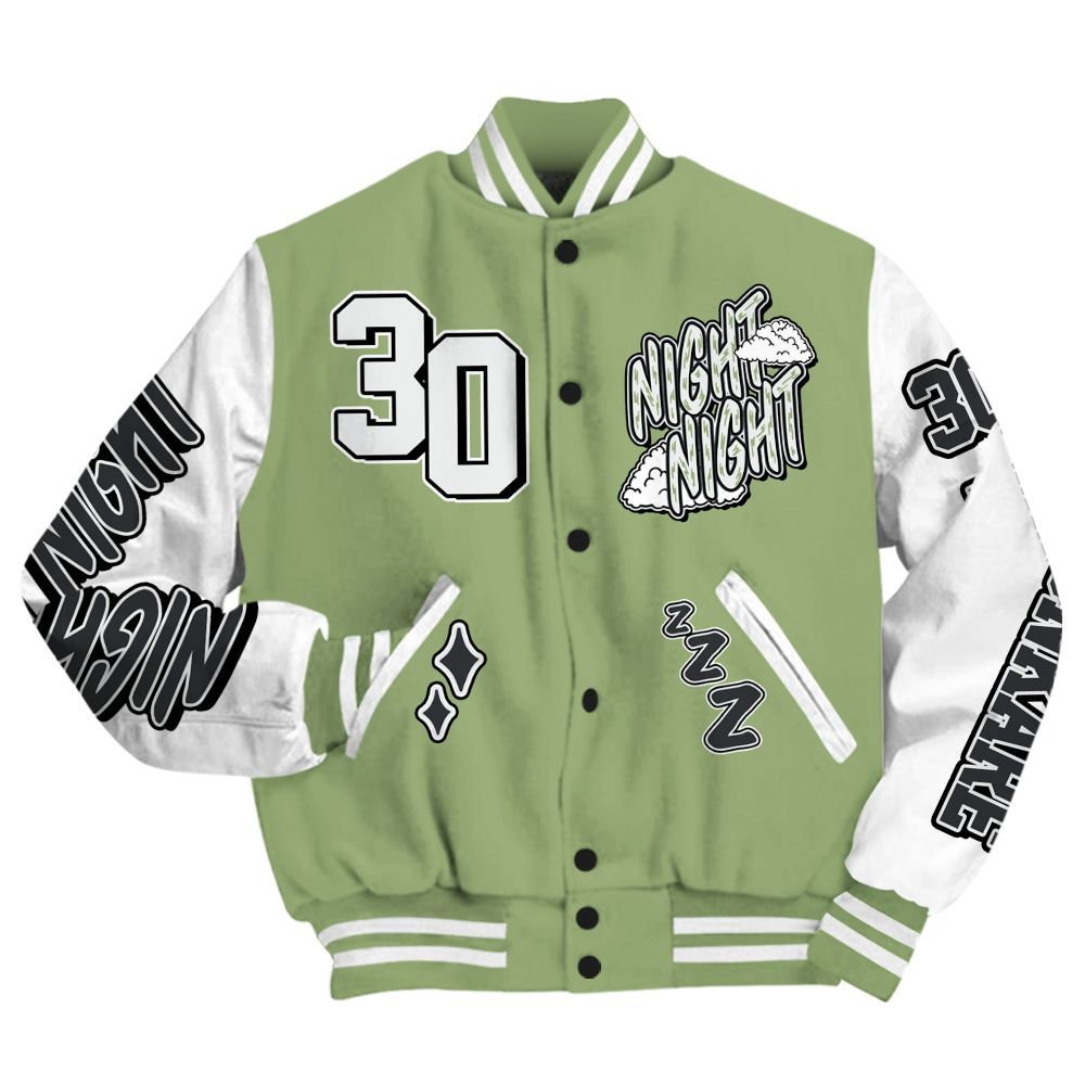 Varsity Jacket To Match Oil Green 4s - Seeya Skeleton All Over Print