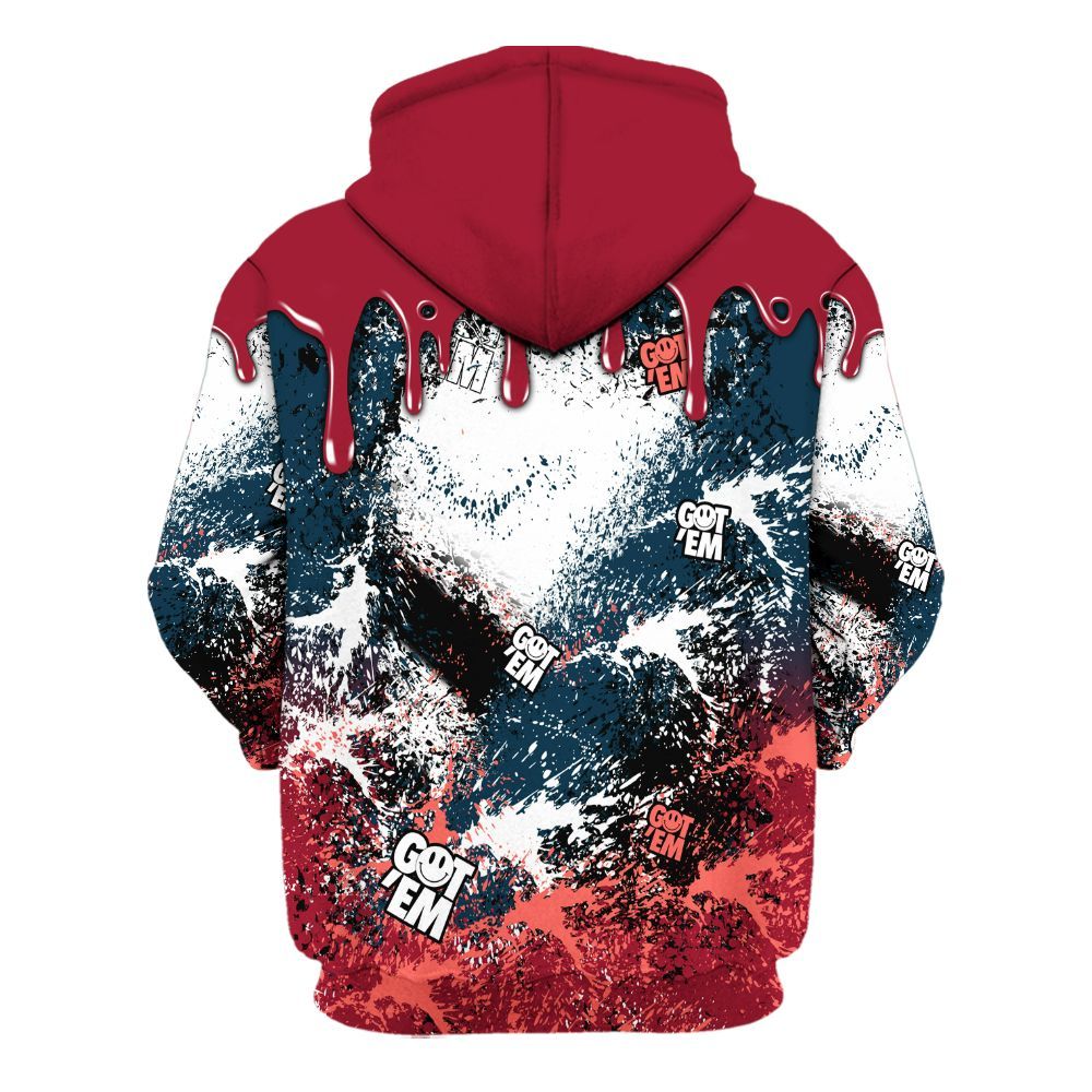 Hoodie To Match Mid Multi Color 2022 1s - Dripping 23 Drip All Over Print