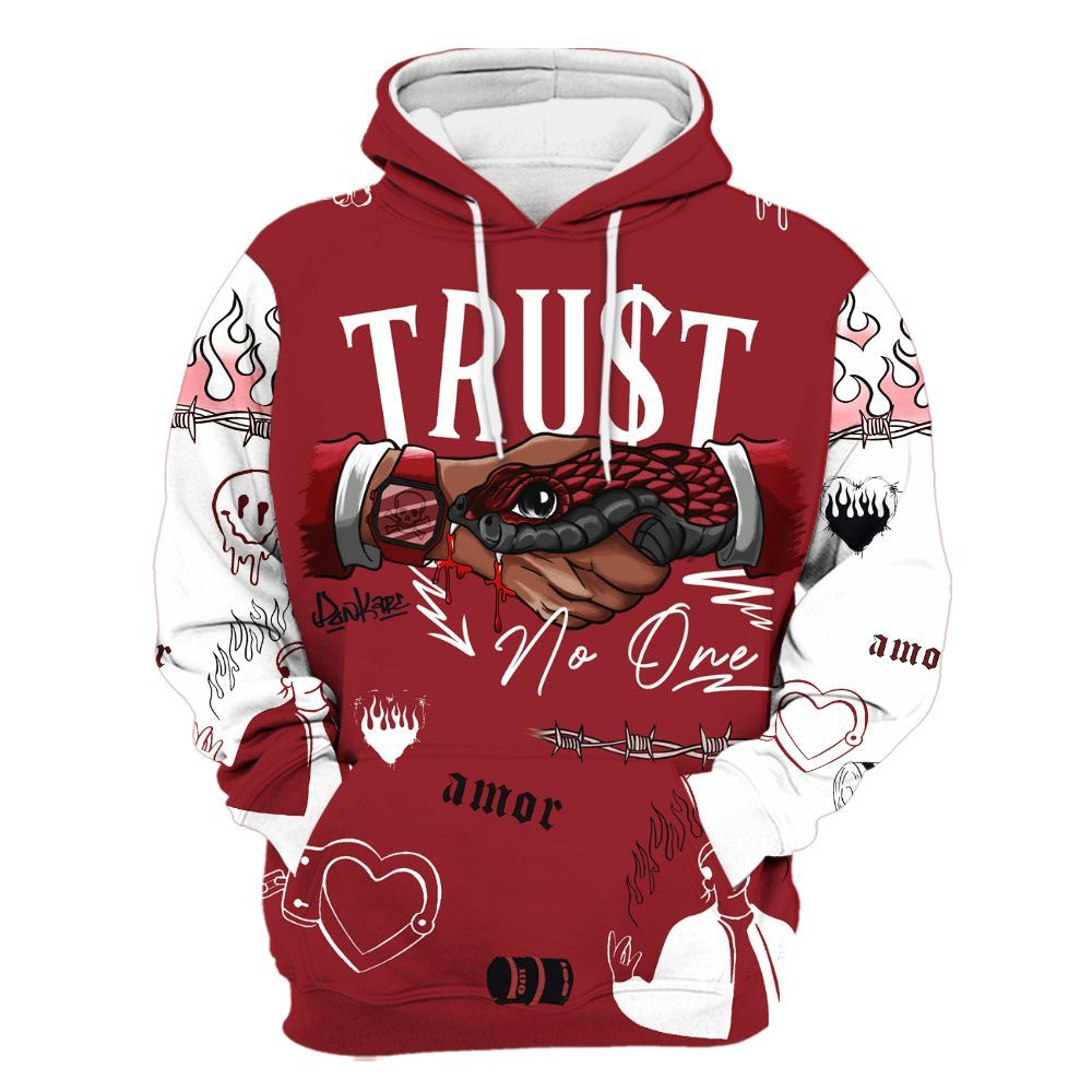 Hoodie To Match High Black Toe Reimagined 1s - Snake Trust No One All Over Print