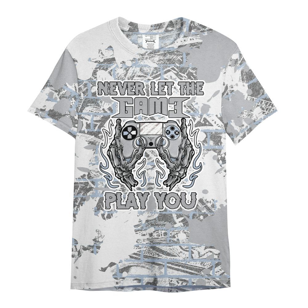 Shirt To Match Low OG Wolf Grey 1s - PlayGame Skull Brick All Over Print
