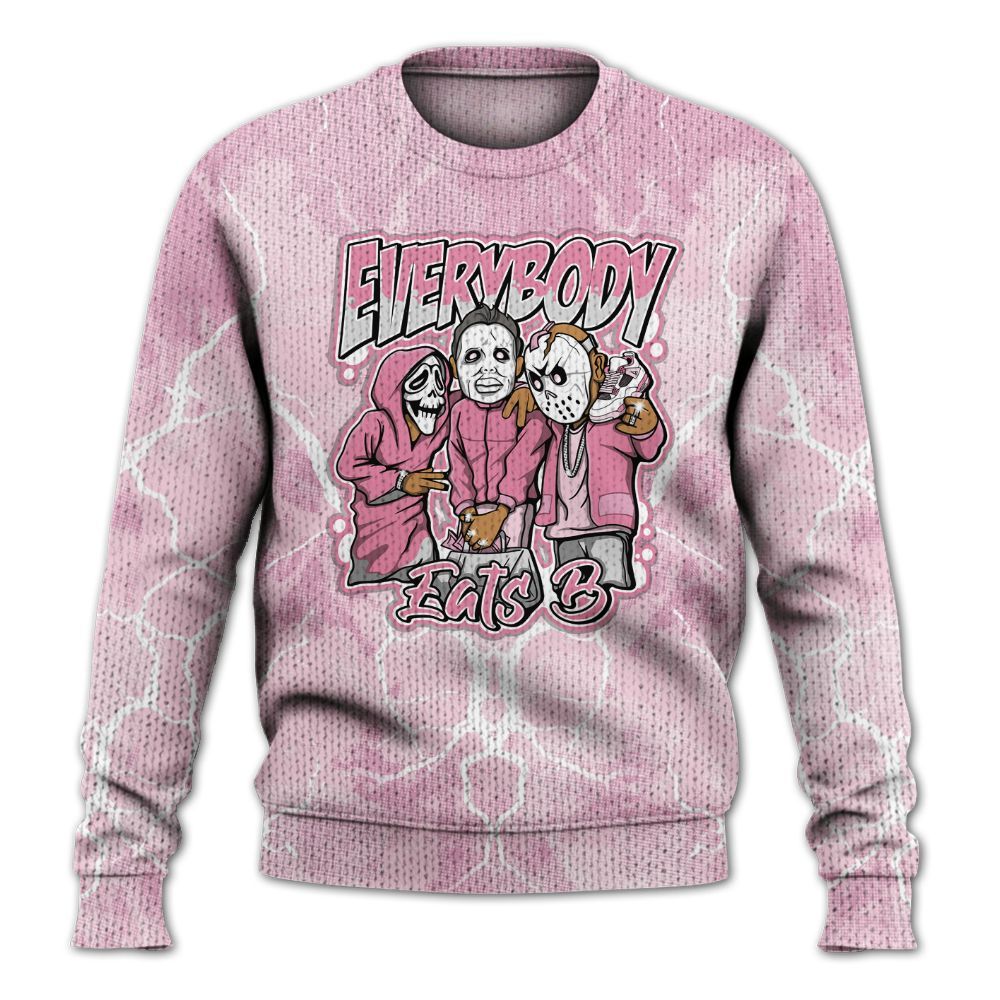 Knitted Sweater To Match Orchid 4s - Everybody Eatin B Graphic Halloween