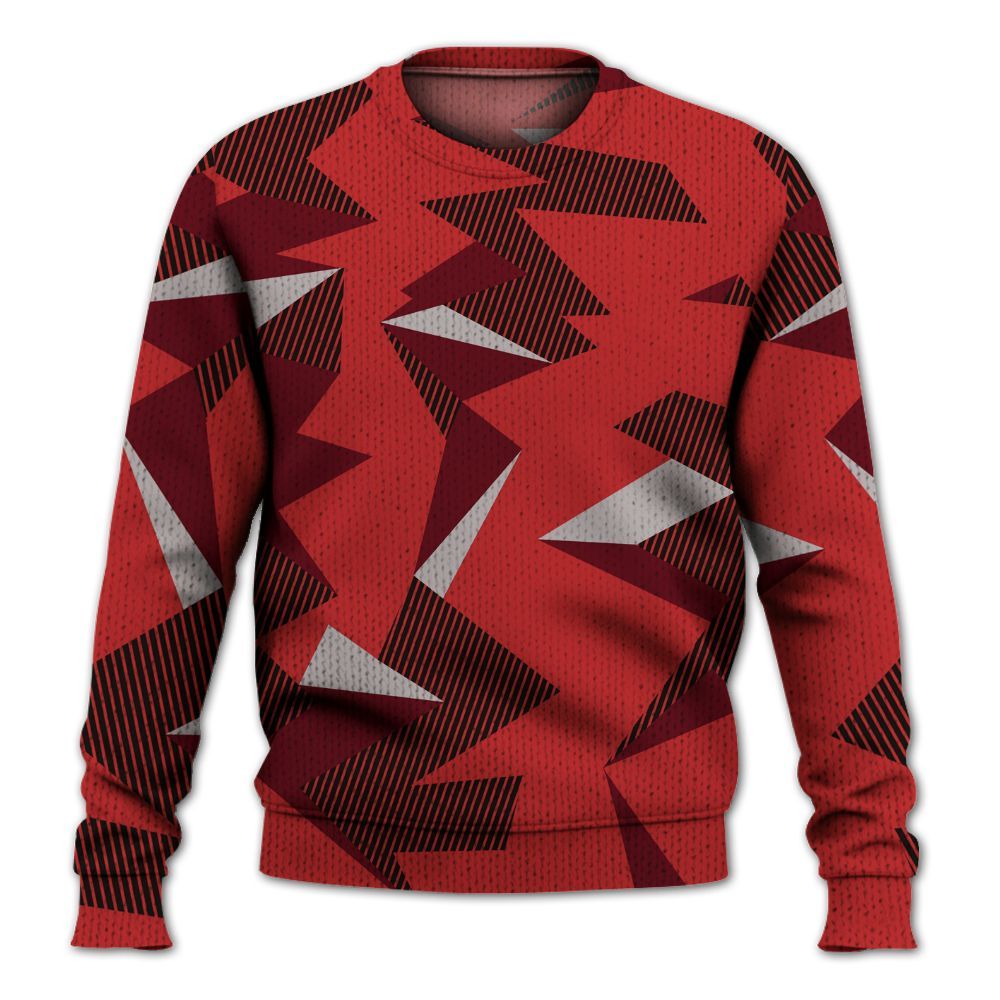 Knitted Sweater To Match Kobe 9 Elite Christmas - Geometric Camouflage Pattern
