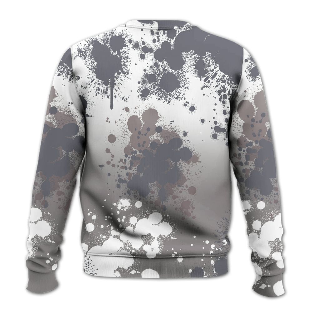 Sweatshirt To Match Cool Grey 11s - God Blessed Ink Drip All Over Print