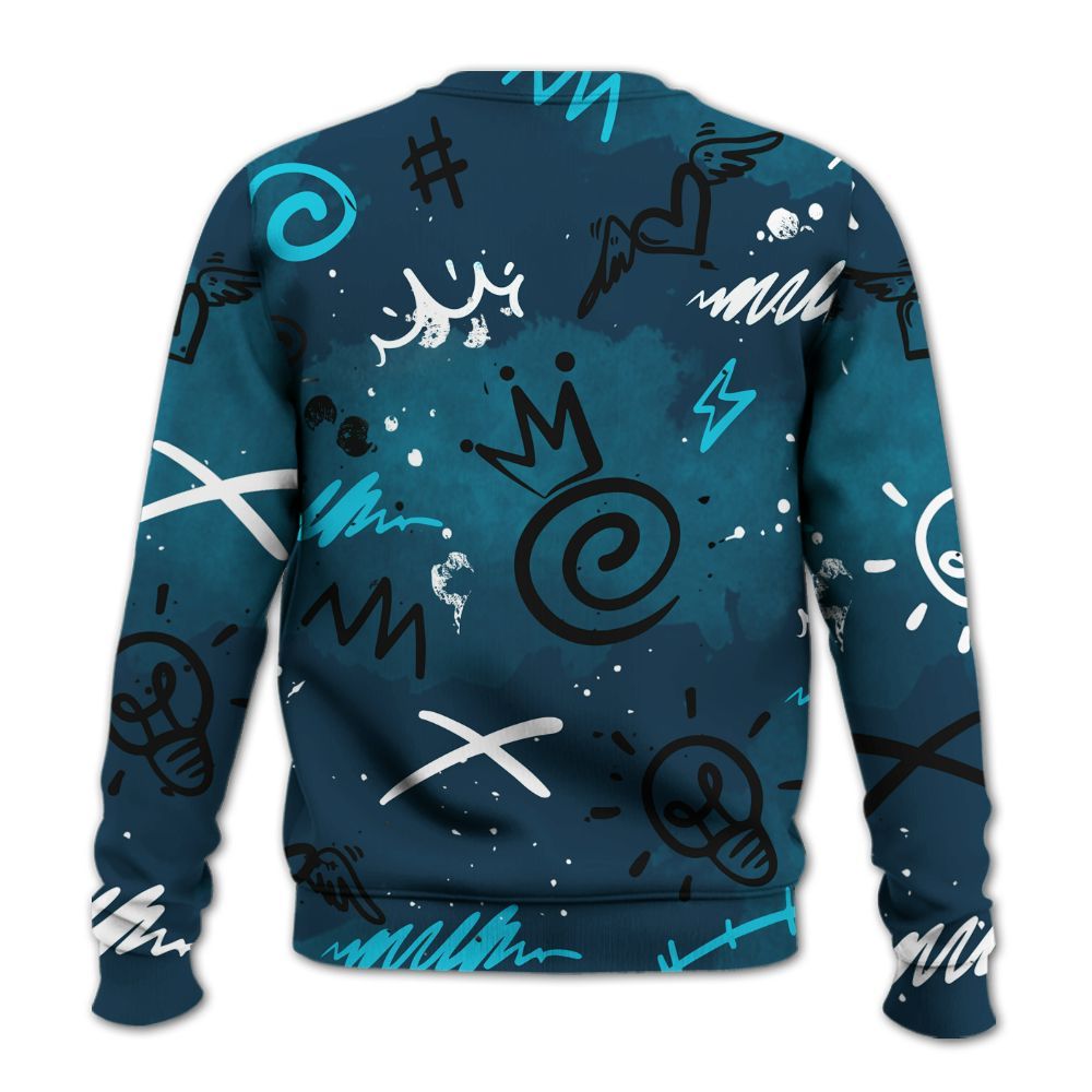 Sweatshirt To Match Air Navy Baltic Blue - Drip Been Di2ferent All Over Print