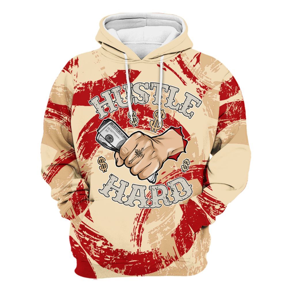 Hoodie To Match Dunk Low Strawberry Waffle - Hustles Hard! Splash All Over Print
