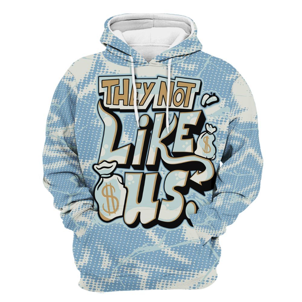 Hoodie To Match Denim Worn Blue 2025 4s - Dislike Us Crack All Over Print